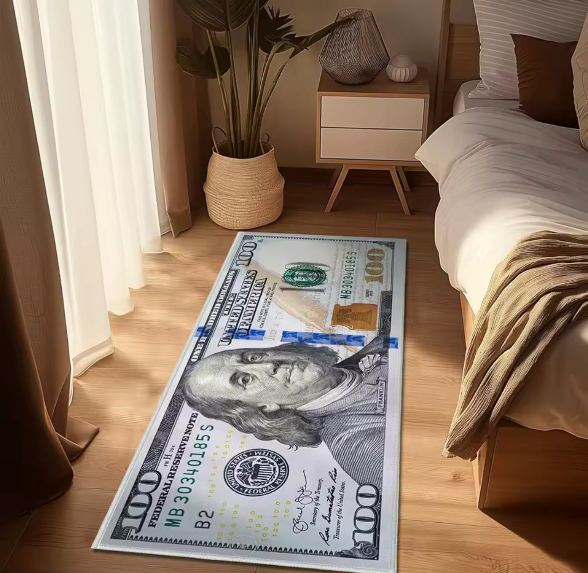 $100 Bill Money Rug