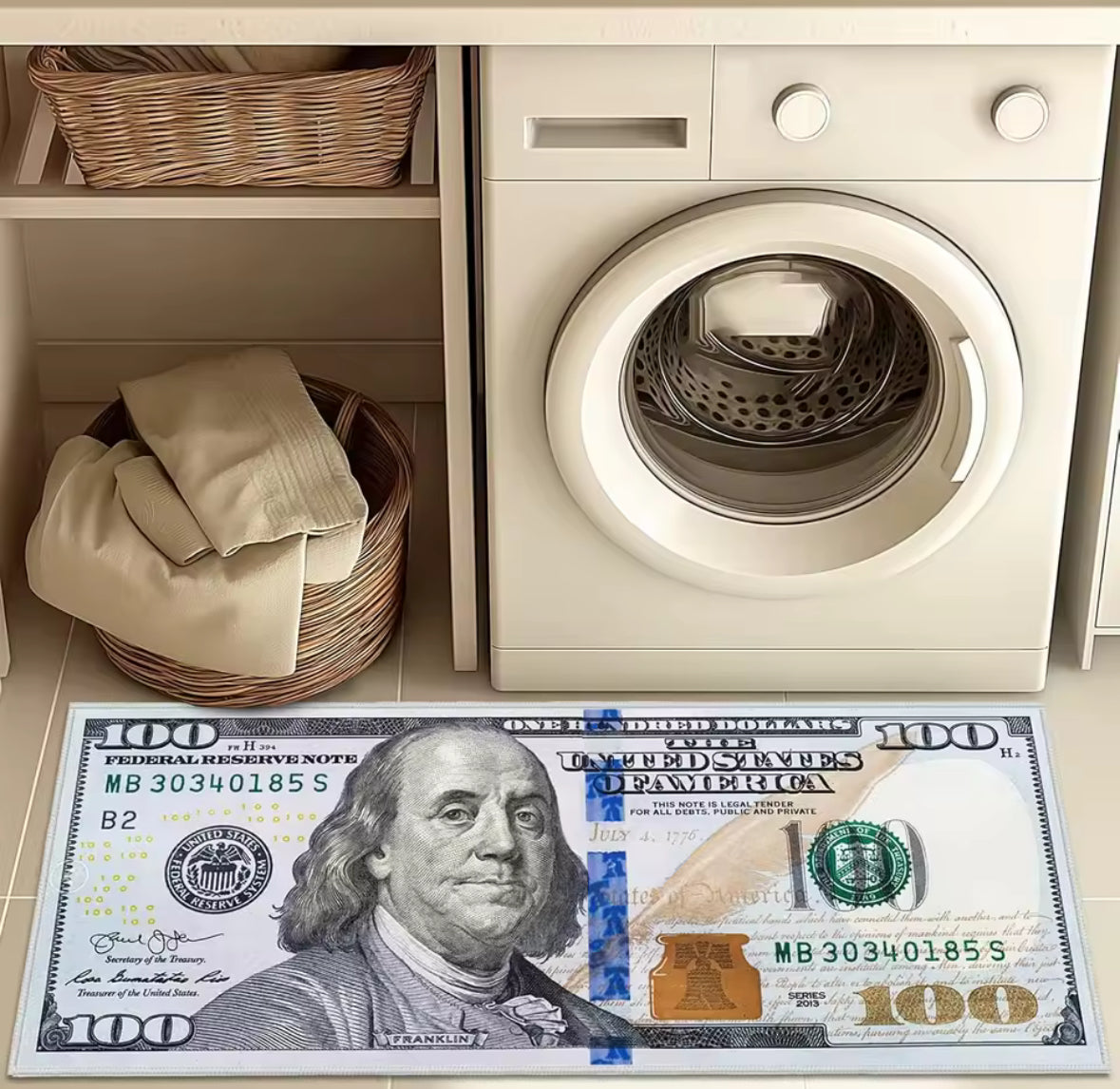 $100 Bill Money Rug